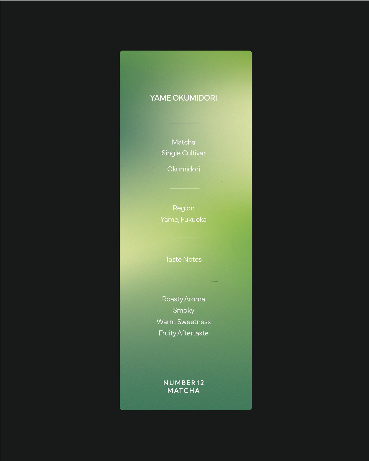 YAME OKUMIDORI SINGLE CULTIVAR MATCHA 30g